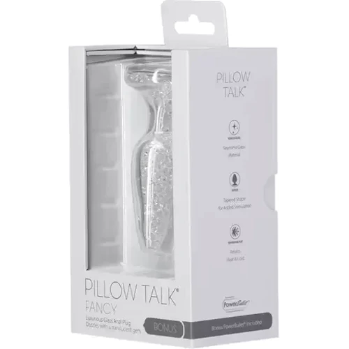 Скляний анальний затор Pillow Talk - Fancy - Luxurious Glass Anal Plug