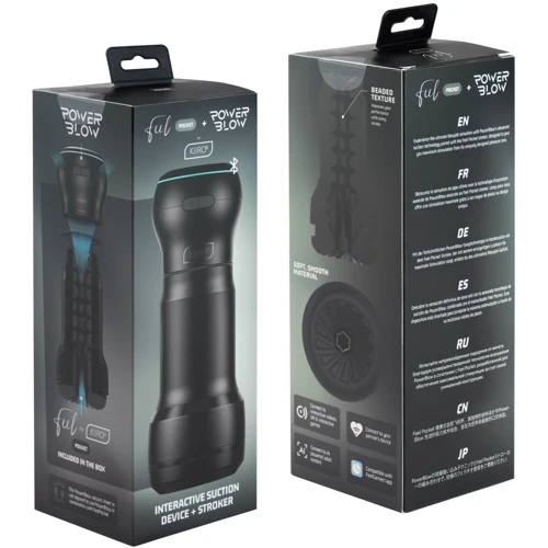 Мастурбатор Kiiroo Feel Pocket с всасывающей интерактивной насадкой PowerBlow Combo Set