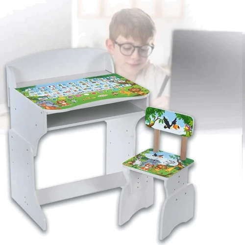 Детская парта со стульчиком Bambi Джунгли с украинским алфавитом (M 301-3)