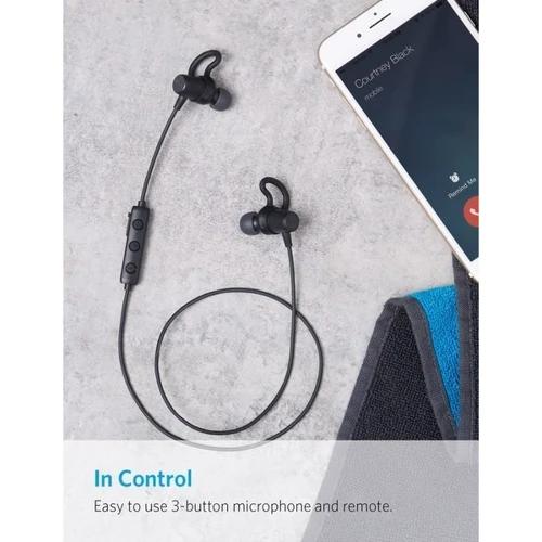 Наушники ANKER SoundBuds Flow Black: Тип конструкции вакуумные