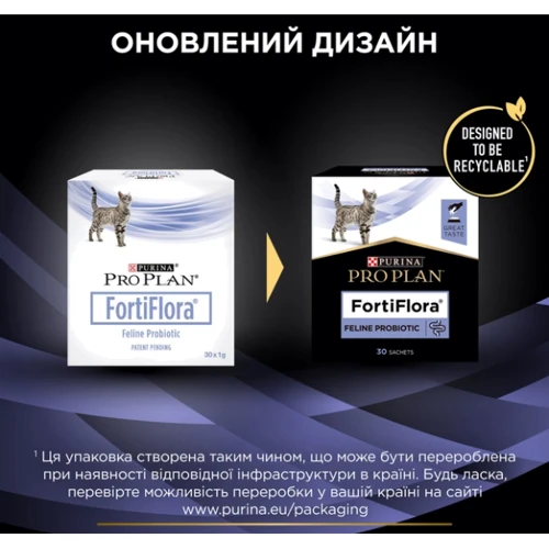 Пробиотик для взрослых кошек и котят Purina Pro Plan FortiFlora Feline Probiotic поддержка микрофлоры ЖКТ 30х1г (8445290040794): Объем/Количество таблеток 30 г