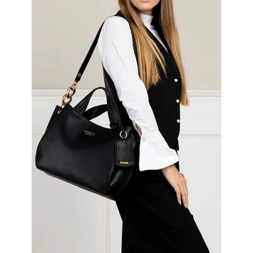 Сумка жіноча GUESS ZED GIRLFRIEND CARRYALL чорна (HWVB8683230-BLA): Фактура Гладкая, Матовая