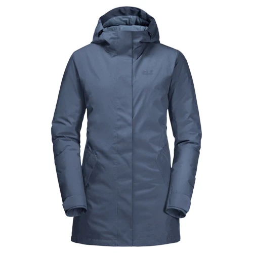 Пуховик Jack Wolfskin Cold Bay Jacket W 1113691-1380 46 синий зимний с капюшоном