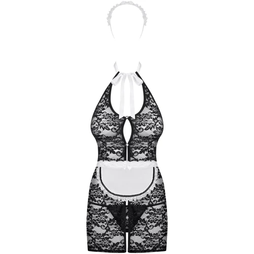 Кружевной комплект горничной Obsessive Servgirl S/M