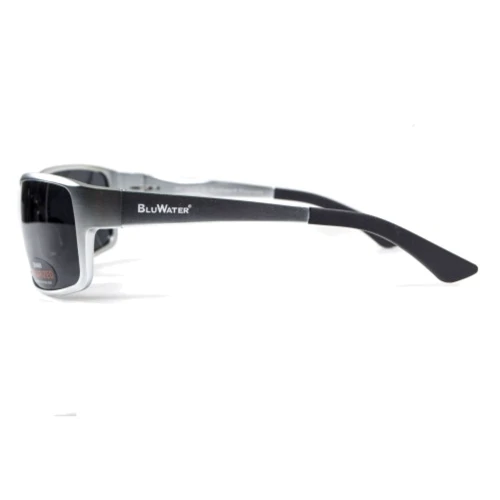 Спортивные очки Темные очки с поляризацией BluWater Alumination 1 (gray) (silver metal) Polarized (4АЛЮМ1-С20П): Назначение Для туризма и активного отдыха, Для рыбалки, Для бега, Велосипедные