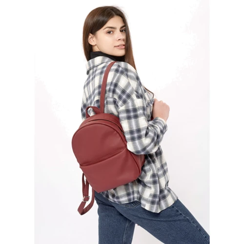 Женский рюкзак Sambag Brix KQH бордовый (11321005): Тип ручки Короткая ручка, Плечевой ремень