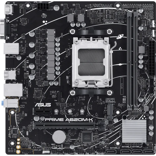 ASUS PRIME A620M-K: Оперативная память 2xDDR5 6400+ МГц, до 96 ГБ