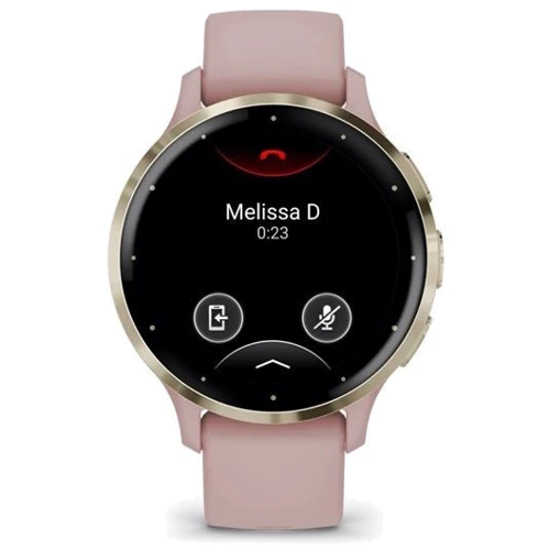 Смарт-часы Garmin Venu 3S Soft Gold Stainless Steel Bezel with Dust Rose Case and Silicone Band (010-02785-03): Дисплей 1.2" AMOLED (390x390)