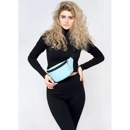 Женская поясная сумка Sambag Tirso MSH голубая (80111010): Застежка Молния