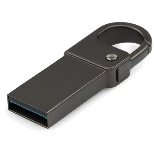 USB-флешка eXceleram 16GB U6M Series USB 3.1 Gen 1 Dark (EXU3U6MD16): Додатково з вушком для кріплення до брелка