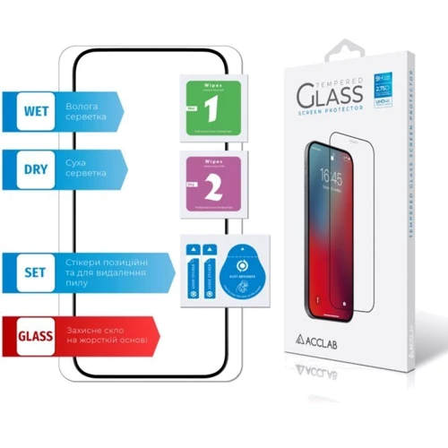 Защитное стекло для iPhone ACCLAB Tempered Glass Full Glue Black for iPhone 15 Plus фото 6