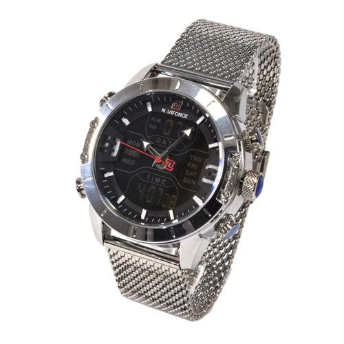 Наручные часы Naviforce 9153 Silver (NF9153BOXSB): Тип циферблата Комбинированный (аналого-цифровой)