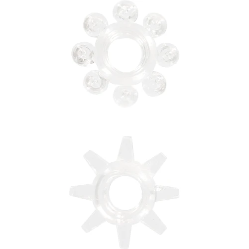 Эрекционные кольца Power Stretchy, 2 шт, белый: Производитель Toy Joy