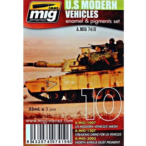 Набір забруднення MIG (AMMO) A-MIG-7410: Сучасна техніка США A-MIG-7410