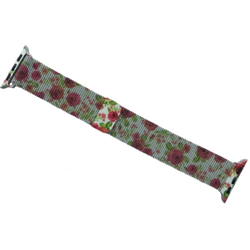 Аксессуар для Watch Fashion Milanese Loop Band Flowers Rose for Apple Watch 38/40/41mm