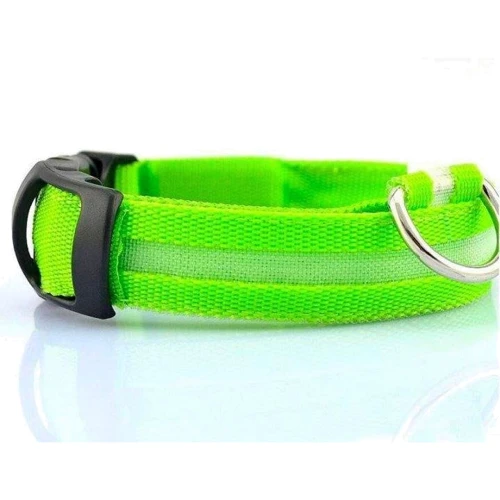 Нашийник Fox LED світлодіодний для собак зелений L 48-60см ширина 2.5 см (LED-L GREEN)