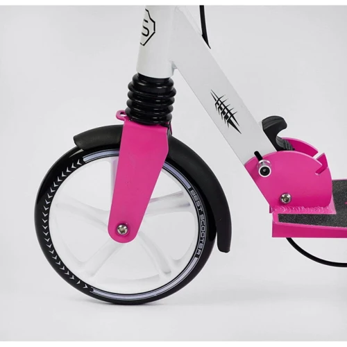 Дитячий двоколісний самокат з ручним гальмом Best Scooter Shark Рожевий (42011): Тип гальма ручной
