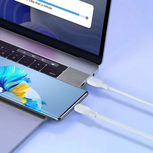 Кабель Baseus Cable USB-C to USB-C Pudding Series Fast Charging 100W 1.2m White (P10355702221-00) фото 4