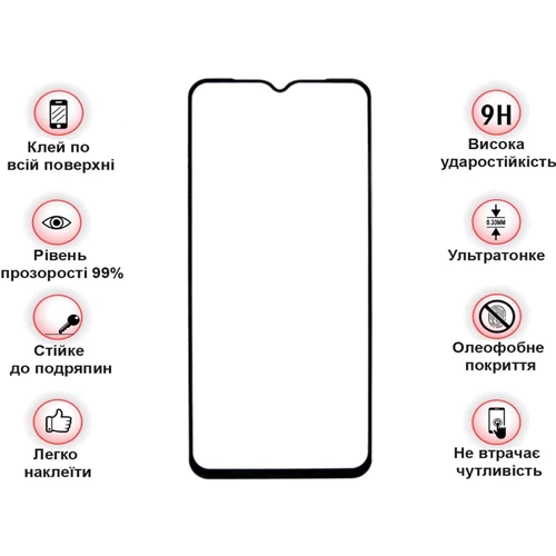 BeCover Tempered Glass Black for Blackview A52 Pro (712128)