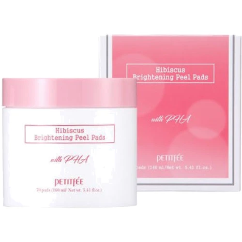 Petitfee Hibiscus Brightening Peel Pads Освітлюючі пілінг-пади з гібіскусом і дамаської трояндою 70 шт.
