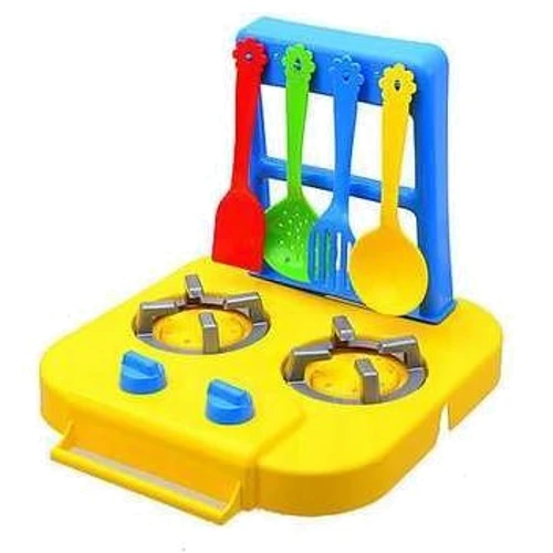 Набір посуду з плитою Tigres Ромашка 25 шт, у відерці, жовтий (39153)