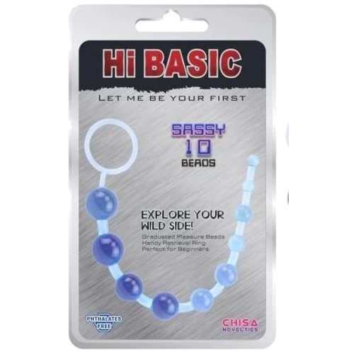 Анальная цепочка CHISA SASSY Anal Beads, Blue