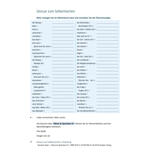 Deutsch üben: Hören und Sprechen A1 mit Audios: Количество страниц 72