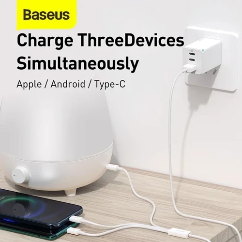 Кабель Baseus USB Cable to Micro USB/Lightning/Type-C Superior Series Fast Charging Data 3.5A 1m White (P10320105221-00) фото 4