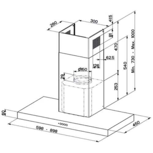 Вытяжка Faber Stilo Comfort Bk Matt A90 (325.0618.783): Тип воздухоочистителя Рециркуляция, Отвод