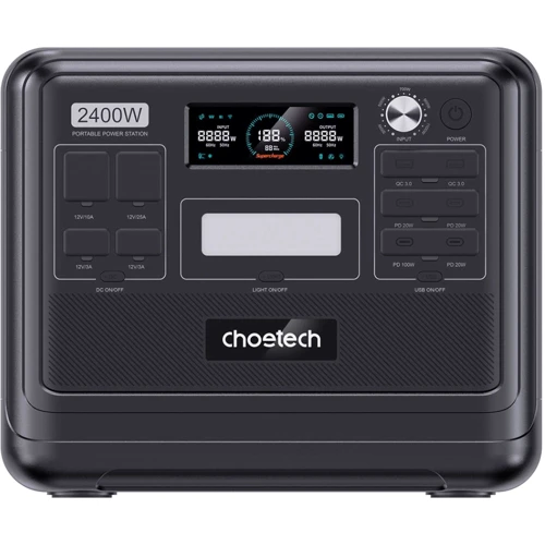 Зарядная станция Choetech 2400W 2048Wh Black (BS008)