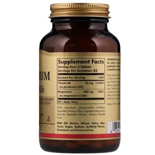 Solgar Magnesium with Vitamin B6 100 Tablets: Тип Магній + B6