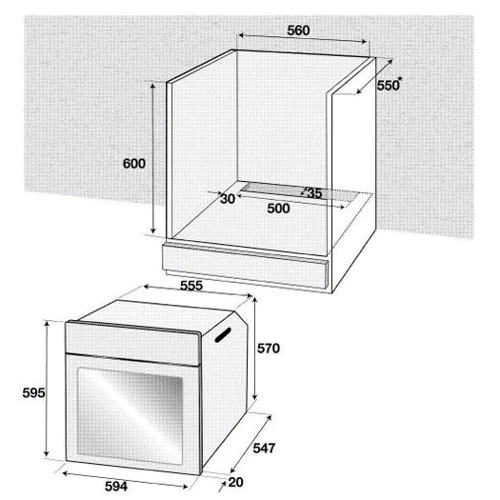 Духовой шкаф электрический Beko BIE24301B: Объем, л 71