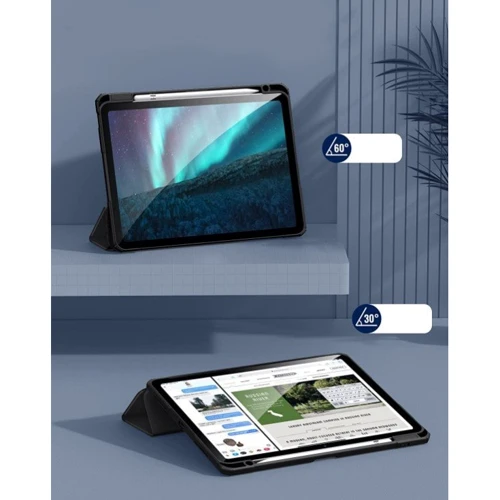 Аксессуар для iPad BeCover Removable Case with Pencil mount Black for iPad 10.9 (2022 / 2024) / iPad 11 2025 (708761): Материал искусственная кожа