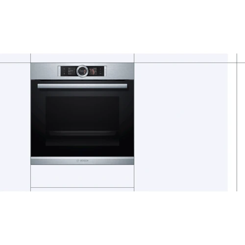 Духова шафа електрична Bosch HBG636NS1: Розміри 59.5 x 59.4 x 54.8 см