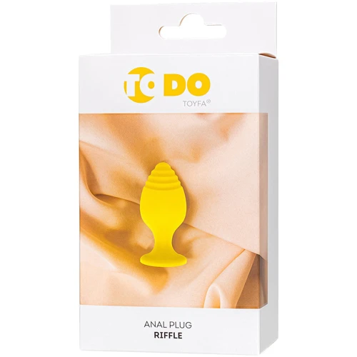 Анальная пробка ToDo Anal Plug Riffle (желтая)