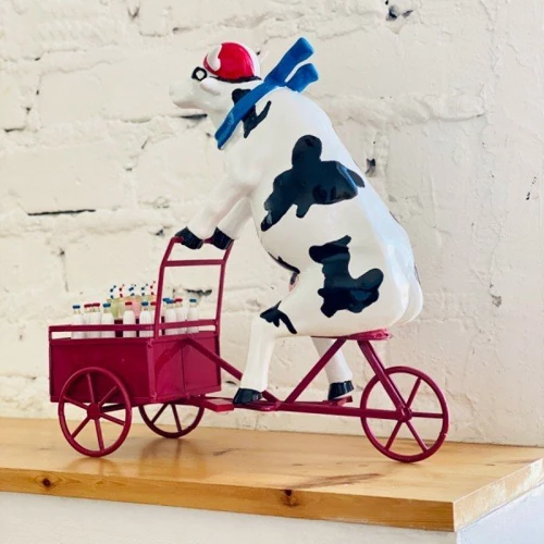 Коллекционная статуэтка корова Cow Parade Lait Triporteur Size XL (46417) фото 2