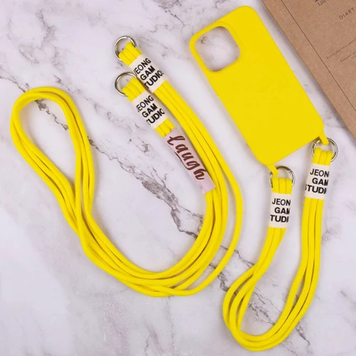 Чехол для iPhone TPU Case two straps California Yellow for iPhone 12 Pro Max: Тип аксессуара чехол