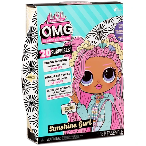 Игровой набор с куклой L.O.L. Surprise! серии O.M.G. S5 – Солнечная Леди (с аксессуарами): Высота, см 27