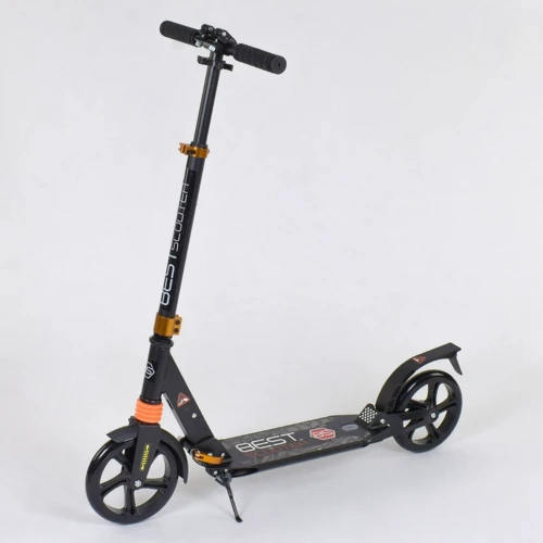 Самокат двоколісний алюмінієвий Best Scooter чорний (030692)