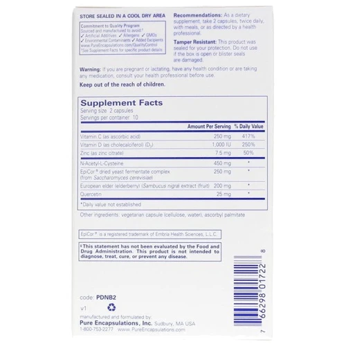 Pure Encapsulations PureDefense with NAC, 20 Capsules (PE-01722): Форма выпуска Капсулы