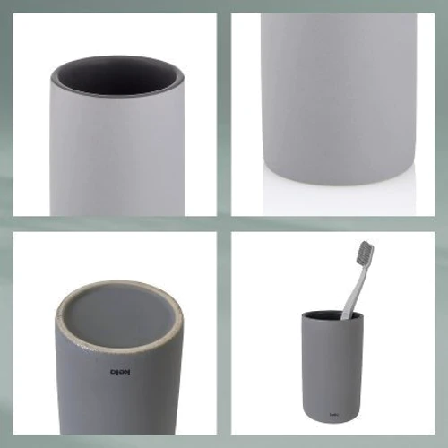 Склянка для зубних щіток KELA Matsi світло сірий 11х7 см (23710)