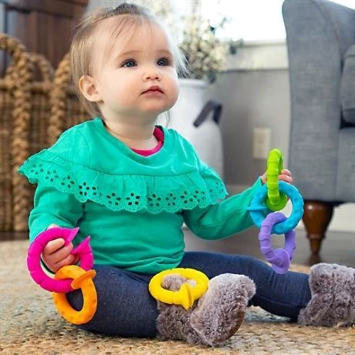 Набір прорізувачів для зубів Гнучкі кільця Fat Brain Toys pipSquigz Ringlets (F250ML) фото 8