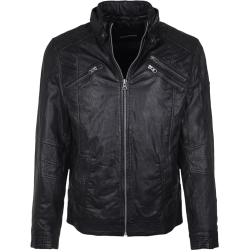 Кожаная куртка Bruno Banani 46393313 62 черная демисезон: Вид Куртки