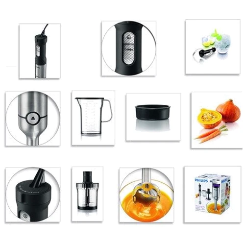 Блендер Philips HR 1652: Матеріал насадок метал