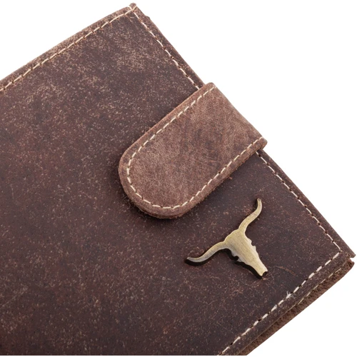 Мужское портмоне DNK Leather коричневое (DNK-01L-BAW-TAN): Материал Натуральная кожа