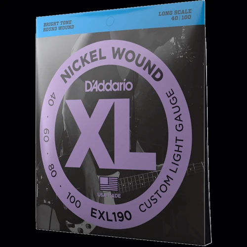 Струна для гитар Набор струн D'addario EXL190 XL Nickel Wound Bass Custom Light (40-100): Тип Комплект струн