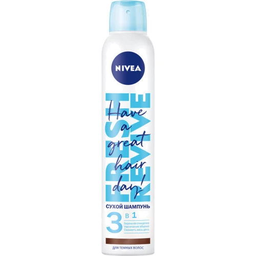 Nivea Fresh Revive Сухий шампунь 3в1 для темного волосся 200 ml