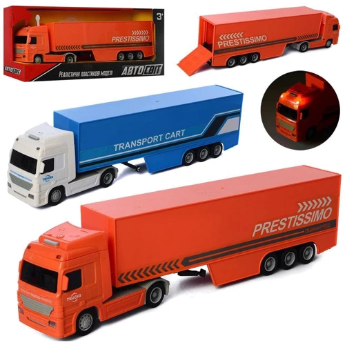 Детская машинка Фура АвтоСвіт Limo Toy AS-2168 со звуком и светом (Оранжевый)