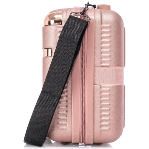 Бьюти-кейс Semi Line 16L Rose розовый (T5664-2): Тип ручки Плечевой ремень, Со съемным ремнем, Короткая ручка