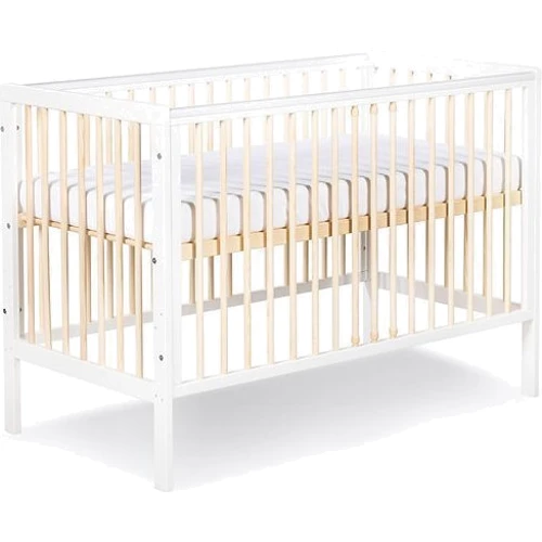 Детская кроватка Klups Timi 120х60 см с перегородкой белая + дерево